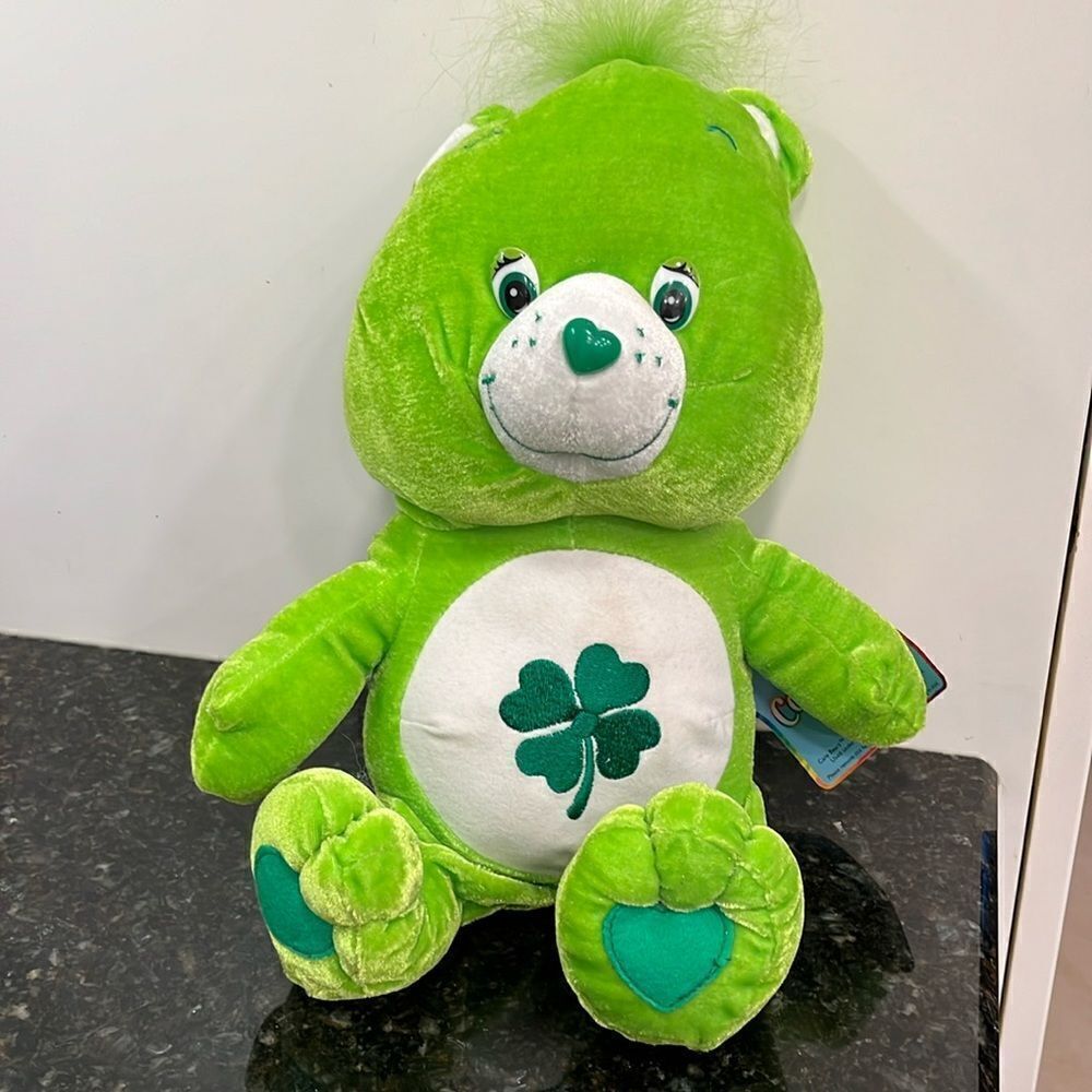 2004 Care Bear, Good Luck Bear.  15 Inch Plush. Great Colors.